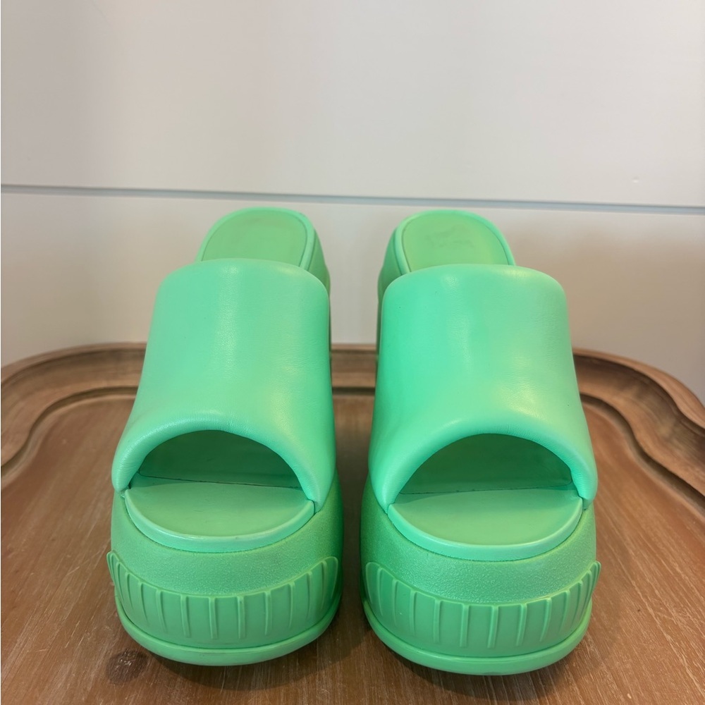 FENDI Nappa Fashion Show Platform 140mm Slide Sandals 39.5 - Picture 3 of 15